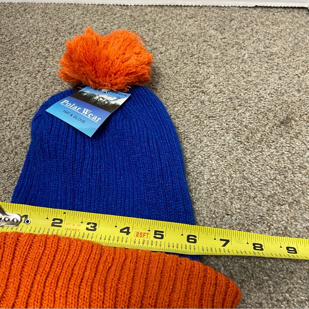 Polar Wear, Blue and Orange Beanie with Pom Pom. NWT - Picture 5 of 5